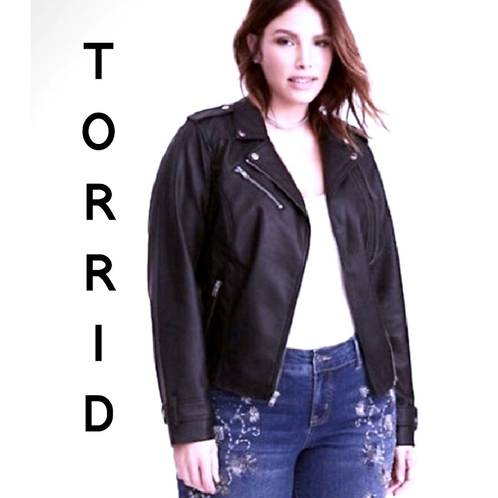 ❌SOLD❌               TORRID LEATHER MOTTJACKET - Picture 2 of 7